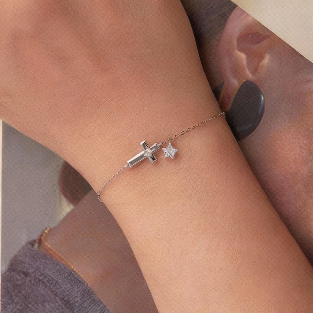 Pulseira “Fé e Luz” em Prata 925