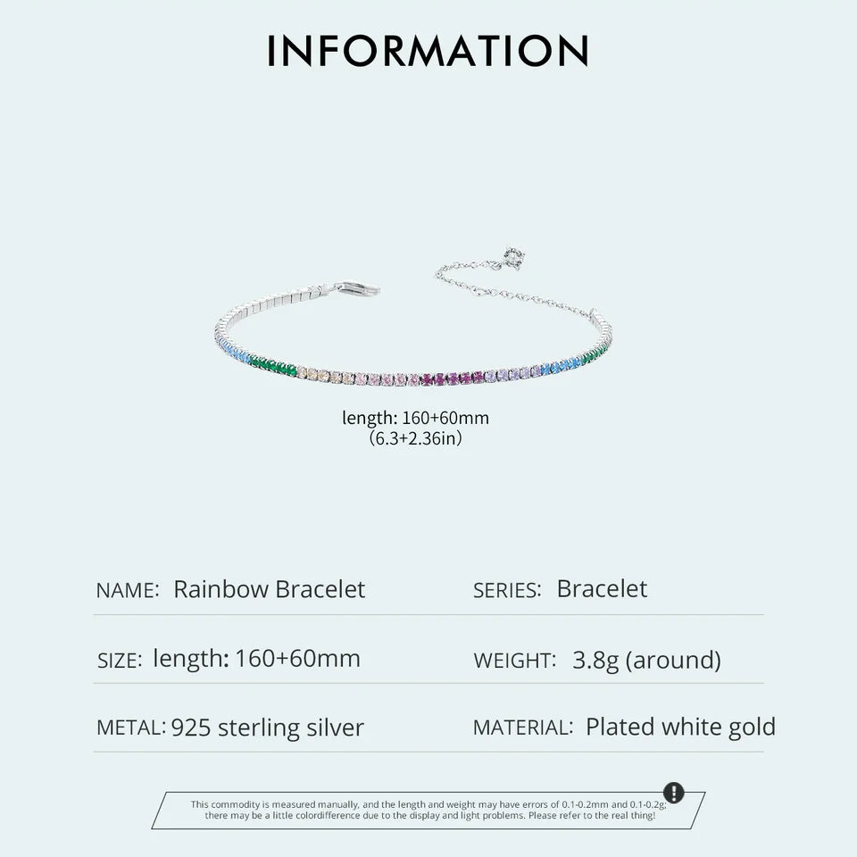 Pulseira "Arco-Íris" em Prata 925