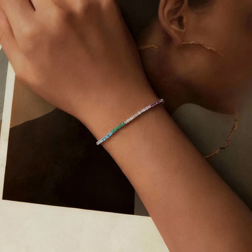 Pulseira "Arco-Íris" em Prata 925