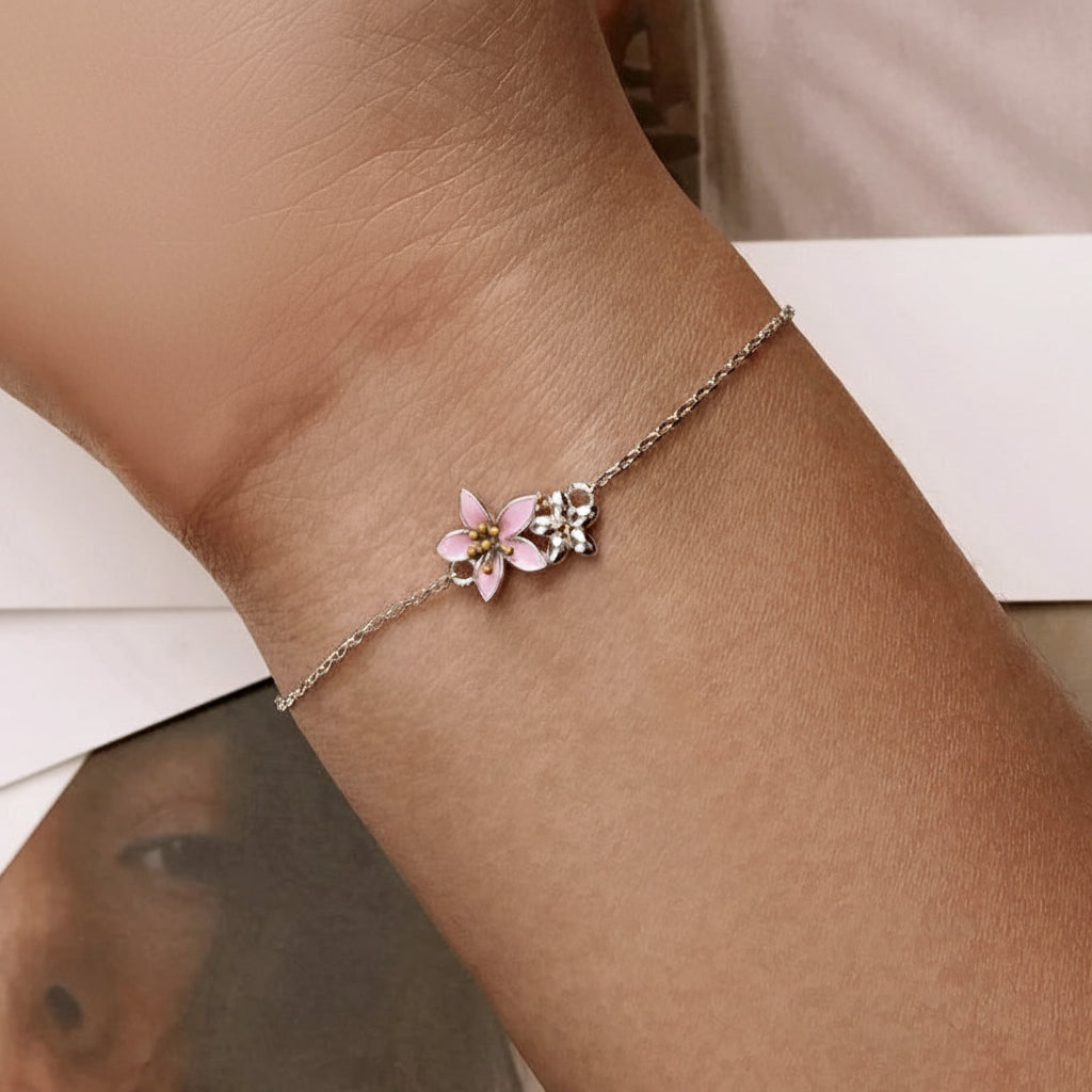 Pulseira "Flor de Cerejeira" em Prata 925