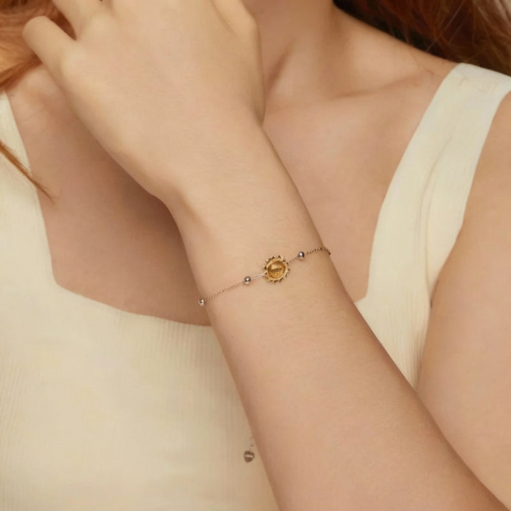 Pulseira "Girassol" em Prata 925