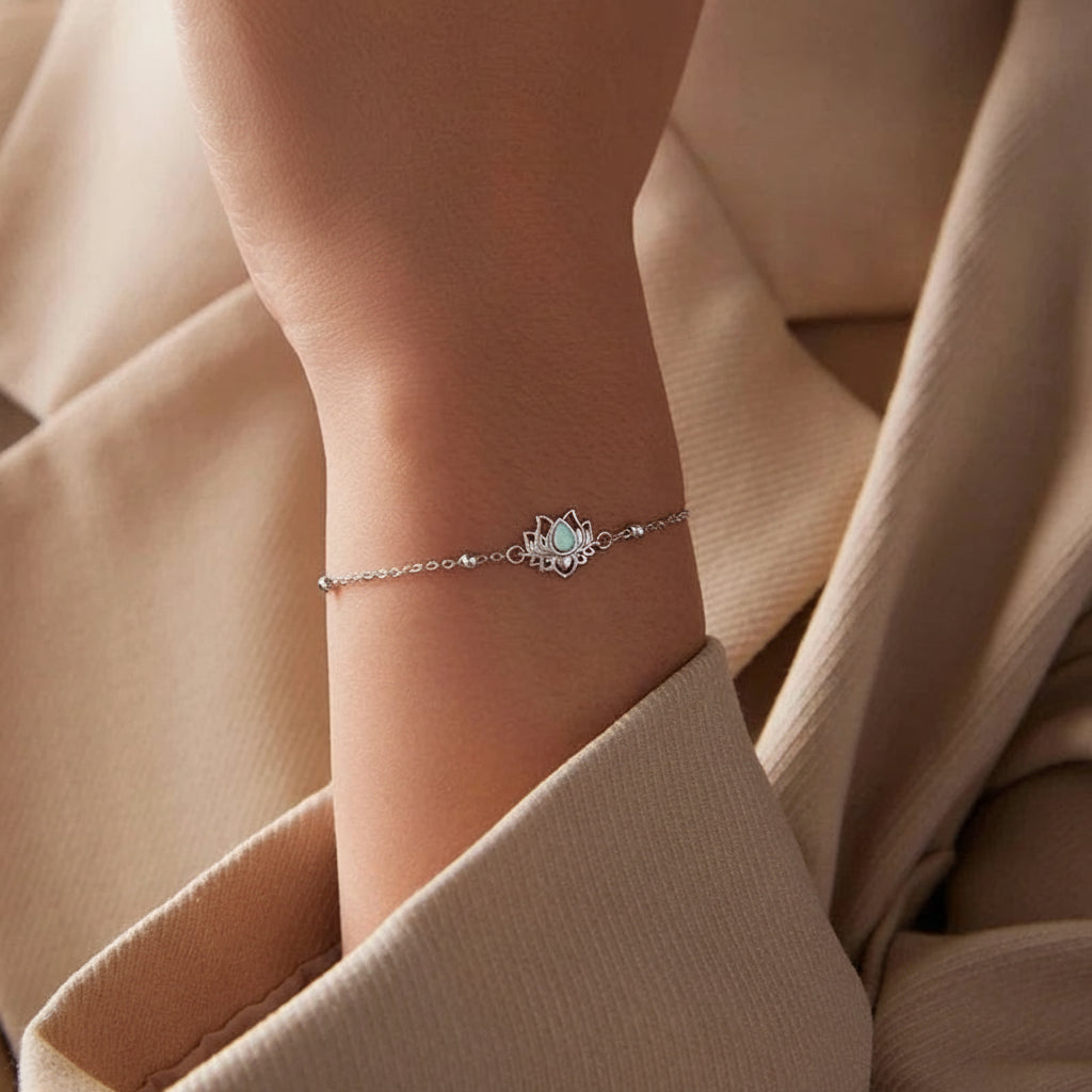 Pulseira “Flor de Lótus” em Prata 925