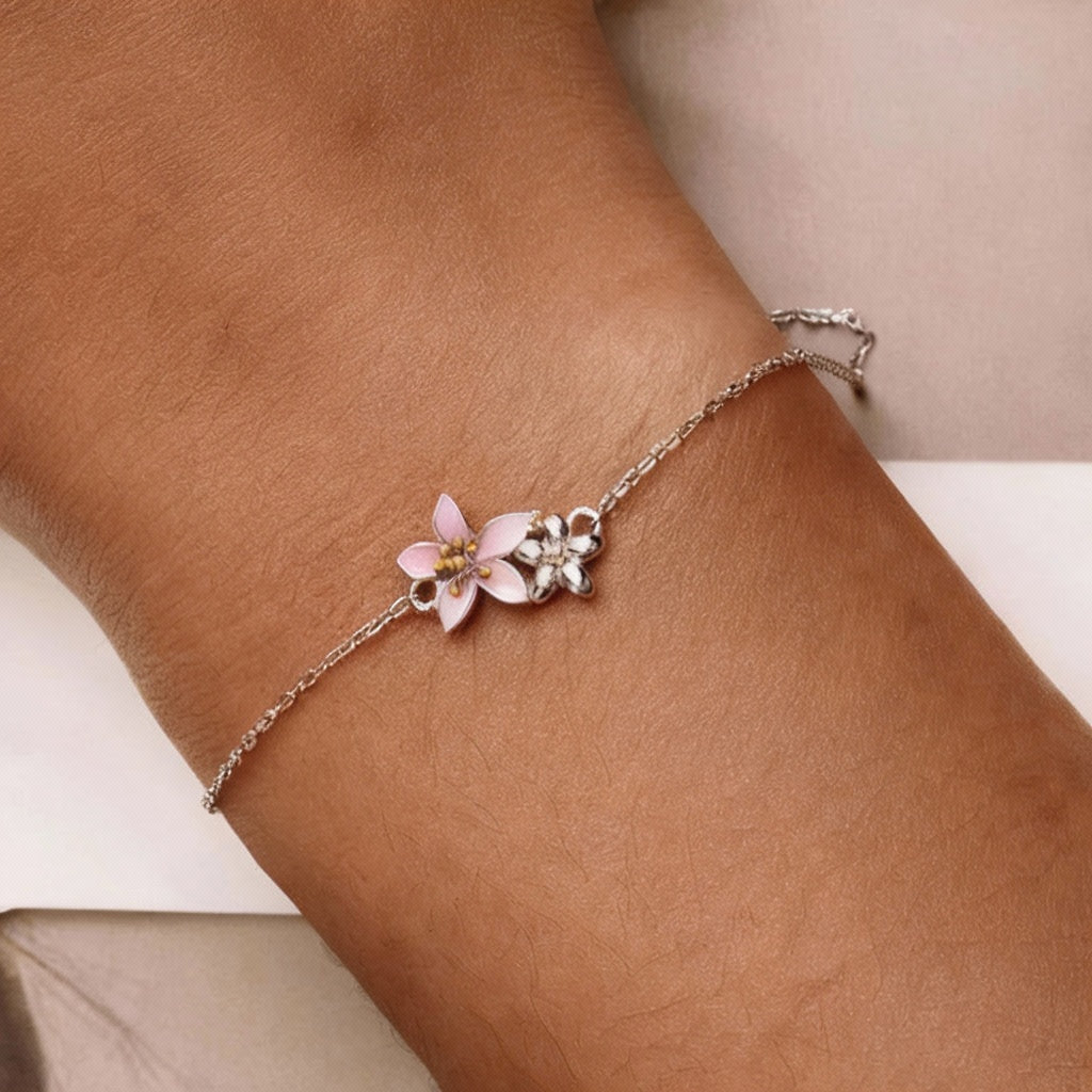Pulseira "Flor de Cerejeira" em Prata 925