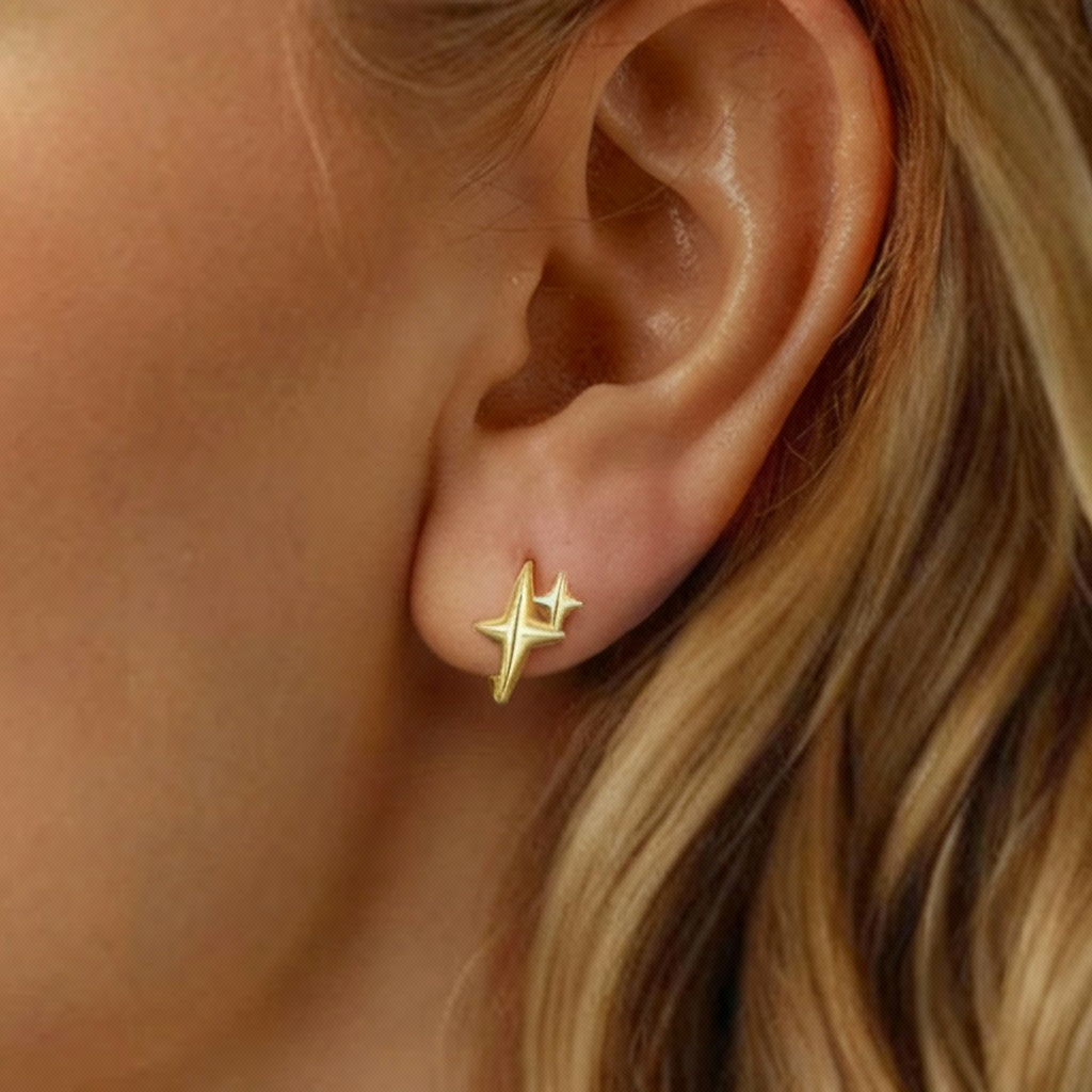 Brinco "Estrelado" em Prata 925